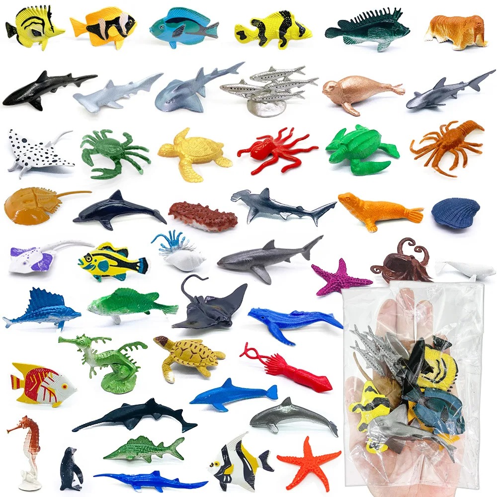 Marine Coral - ชุดโมเดลโลกใต้น้ำ 56 ชิ้น - สัตว์ทะเลขนาดเล็ก ปะการัง