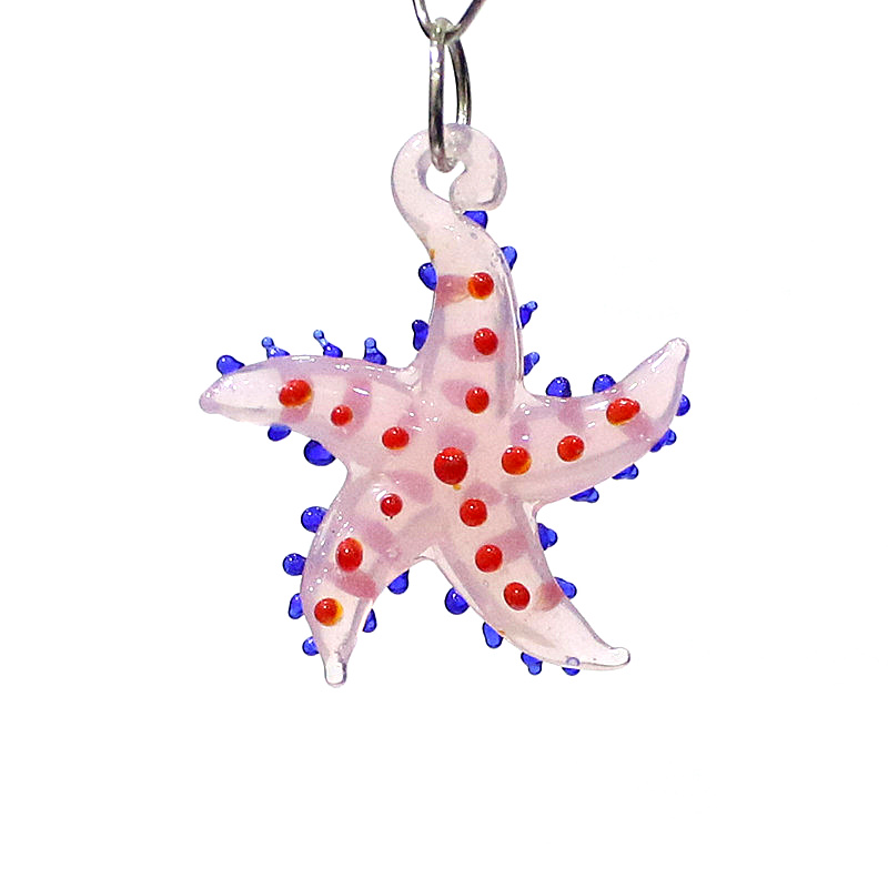 Marine Aquarium - สัตว์ทะเลน่ารักปลาดาวเสน่ห์แก้วขนาดเล็กเครื่องประดับจี้ปลาดาวสำหรับเครื่องประดับ DIY สร้อยคอสร้อยข้อมือทำอุปกรณ์เสริมหรืออุปกรณ์ตกแต่งพิพิธภัณฑ์สัตว์น้ำ